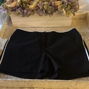 White House Black Market Black Shorts with White Accents